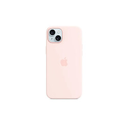 Apple Coque en silicone avec MagSafe pour iPhone 15 Plus Rose pâle