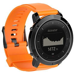 Wewoo Bracelet pour montre connectée Dragonne de remplacement en silicone SUUNTO Traverse Orange 