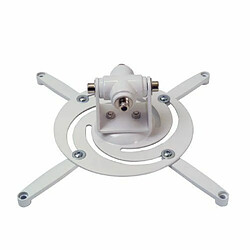 PureMounts PM-Spider-Plus-W - Support Plafond pour Vidéo-projecteur rotatif et inclinable à 25, Distance au Plafond fixe à 22cm, 15kg, Distances des Trous de Vis 180-310mm, blanc 