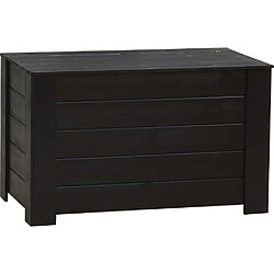 Pinus Coffre de rangement en pin 77 x 40 x 50 cm noir. Coffre de rangement en pin 77 x 40 x 50 cm noir