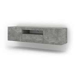 FURNLUX Table de télévision AURA 150x37x42 AUCUNE LED Gris