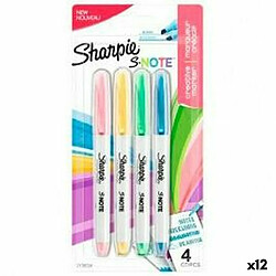 Ensemble de Marqueurs Sharpie S-Note Multicouleur 4 Pièces 1-3 mm (12 Unités) 