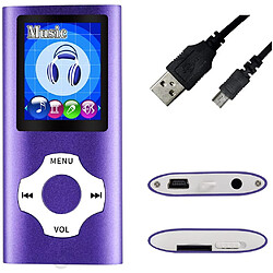 Vendos85 Lecteur MP4 avec micro SD de 32 go mauve