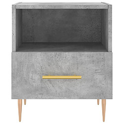 Acheter Maison Chic Table de chevet,Table de nuit,Table d'appoint pour salon gris béton 40x35x47,5 cm bois d’ingénierie -MN70584