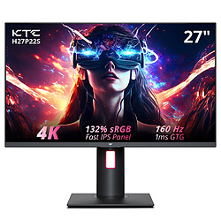 KTC H27P22S 27 pouces Écran PC Moniteur de jeu IPS rapide 3840 × 2160 4K 160 Hz