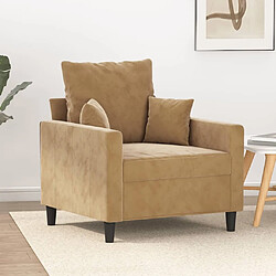 Maison Chic Fauteuil Relax pour salon | Fauteuil Marron 60 cm Velours -GKD12695