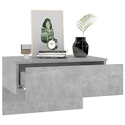 Avis Maison Chic Table de chevet murale - Table de Nuit Gris béton