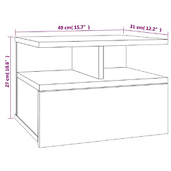 vidaXL Tables de chevet flottantes 2 pcs Chêne sonoma Bois ingénierie pas cher