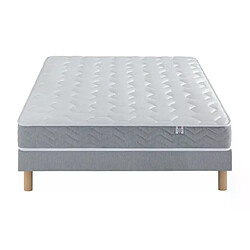 Ensemble Douces Nuits Hydros Mousse HR 35 kg/m3 + Sommier Base Morpho 160x200 - Double Sommier