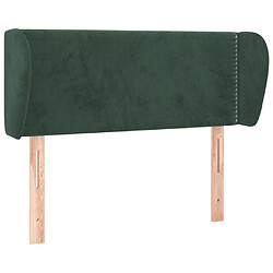 Tête de lit scandinave avec oreilles,meuble de chambre Vert foncé 83x23x78/88 cm Velours -MN65272