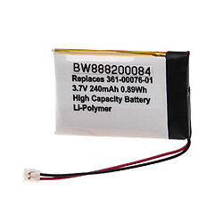 vhbw Batterie remplacement pour Garmin 361-00076-01 pour (240mAh, 3,7V, Li-polymère)