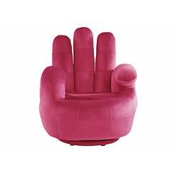 Vente-Unique Fauteuil main pivotant CATCHY en velours - Fuchsia