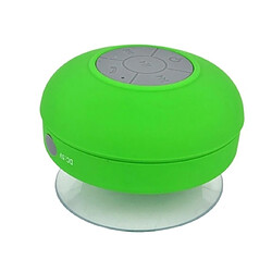 Wewoo Enceinte Bluetooth étanche Mini haut-parleur portable Douche Subwoofer mains libres recevoir appel musique aspiration micro pour iPhone Samsung (vert) 