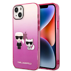 Karl Lagerfeld Coque arrière rigide pour iPhone 14 Plus - Rose