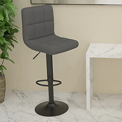 vidaXL Tabouret de bar Gris foncé Tissu 