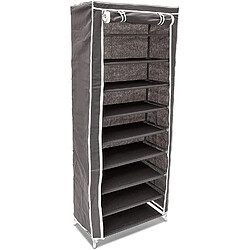 Helloshop26 Armoire étagères à chaussures en tissu pliante 36 paires de chaussures gris 13_0000255 