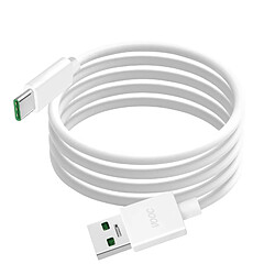 Câble USB vers USB-C Original Oppo DL129 VOOC 65W Blanc 1m