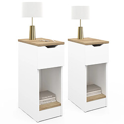 Idmarket Lot de 2 tables de chevet