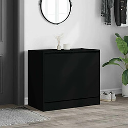 Avis Maison Chic Armoire à chaussures | Meuble de rangement à chaussures Meuble d'Entrée noir 80x42x69 cm bois d'ingénierie -MN37876