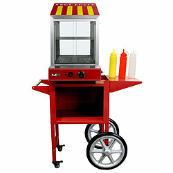 Monstershop KuKoo Cuiseur vapeur pour Hot Dog avec Chariot assorti