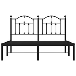 Maison Chic Lit adulte - Cadre de lit métal avec tête de lit,Structure du lit Contemporain pour chambre noir 140x200 cm -MN89285 pas cher