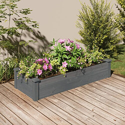 Maison Chic Jardinière,Lit surélevé de jardin - Bac à fleurs - pot de fleur doublure 120x45x25 cm bois massif sapin -GKD31219