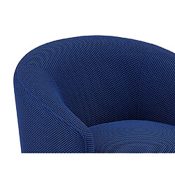 Acheter Vente-Unique Fauteuil pivotant en tissu 3D bleu nuit ACERETO