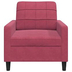 Avis vidaXL Fauteuil Rouge bordeaux 60 cm Velours