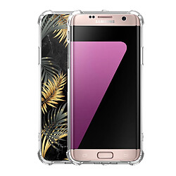 Avis LaCoqueFrançaise Coque Samsung Galaxy S7 Edge anti-choc souple avec angles renforcés transparente Feuilles de Palmier Noir La Coque Francaise