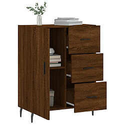 Avis vidaXL Buffet chêne marron 69,5x34x90 cm bois d'ingénierie