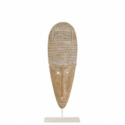 Paris Prix Statuette Déco Masque sur Pied 64cm Blanc & Beige 