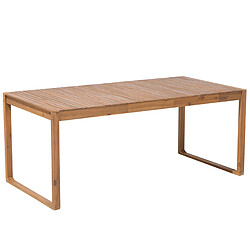 Beliani Table de jardin 180 x 90 cm Bois Bois clair SASSARI 