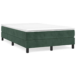 vidaXL Sommier à lattes de lit et matelas Vert foncé 120x200cm Velours