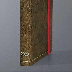 SIGEL C2056 Agenda semainier 2020 Conceptum, couverture rigide, 9,5 x 15 cm, motif Vintage aspect cuir brun