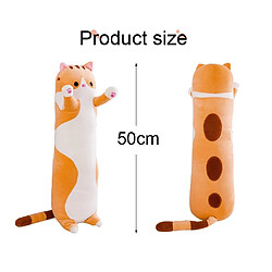 Acheter Universal Oreiller long coton mignon chat poupée peluche peluche jouet doux oreiller peluche 50cm(Orange)