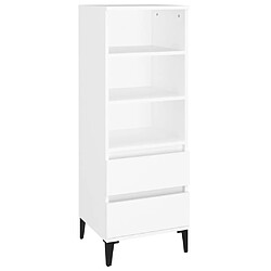 vidaXL Buffet haut Blanc 40x36x110 cm Bois d'ingénierie