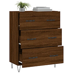 Avis vidaXL Buffet chêne marron 69,5x34x90 cm bois d'ingénierie