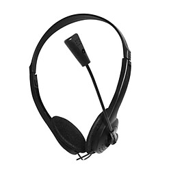 Acheter GUPBOO Casque stéréo filaire à suppression de bruit avec micro bandeau réglable pour ordinateur portable 3,5 mm