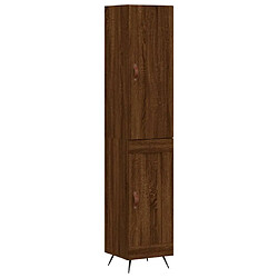 vidaXL Buffet haut Chêne marron 34,5x34x180 cm Bois d'ingénierie