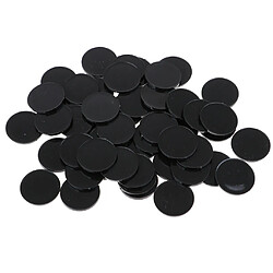 Rond Base de Présentoir en Plastique Noir 50 Pièces Rond Base de Présentoir en Plastique Noir pour Mini Figure d'Action - 22mm