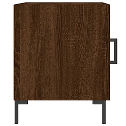 Maison Chic Table de chevet,Table de nuit,Table d'appoint pour salon chêne marron 40x40x50 cm bois d’ingénierie -MN98206 pas cher