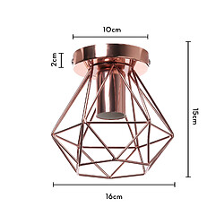 Acheter Stoex (2X) Plafonnier Rétro Lampe de Plafond D'Intérieur Vintage Or Rose Luminaire Plafonnier Cage Pour Cuisine, Café, Bureau, Salle À Manger