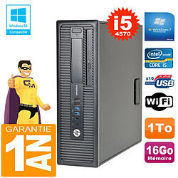 PC HP EliteDesk 800 G1 SFF Core I5-4570 16Go Disque 1 To Graveur DVD Wifi W7 - Occasion