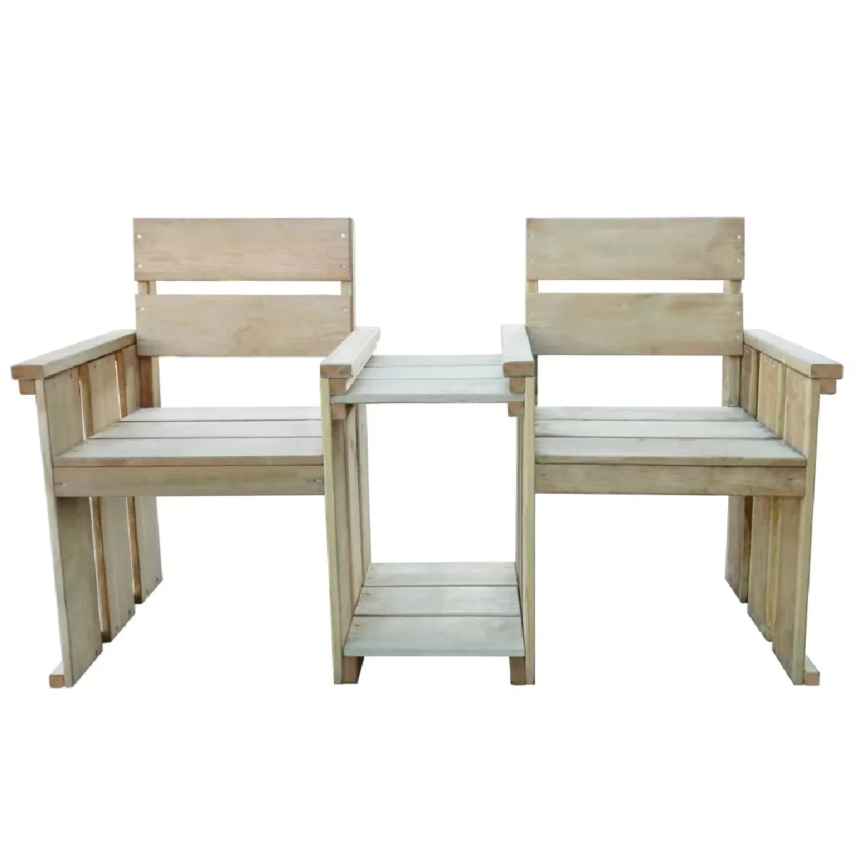 Maison Chic Banc de jardin à 2 places | Banquette de jardin | Chaise Relax 150 cm Pinède imprégnée -MN65599