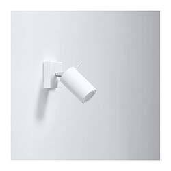 Luminaire Center Spot Ring Single Acier blanc 1 ampoule 16cm