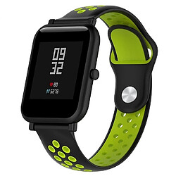 Wewoo Bracelet pour montre connectée Dragonne sport en silicone bicolore Huawei Series 1 18 mm noir + vert 