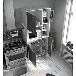 Cstore ECO Buffet de cuisine L 80 cm - Gris brillant pas cher