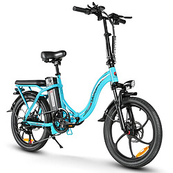 Vélo électrique SAMEBIKE CY20-IT - moteur 350W batterie 36V13AH autonomie 35KM freins à disque mécaniques - Bleu Lac