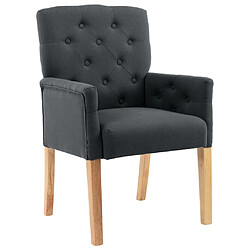 Avis Maison Chic Lot de 2 Chaises à manger avec accoudoirs,Fauteuil/Chaises à dîner confortables gris tissu -MN90646