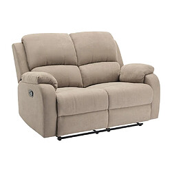 Acheter Vente-Unique Canapé 2 places relax en microfibre taupe BRODY